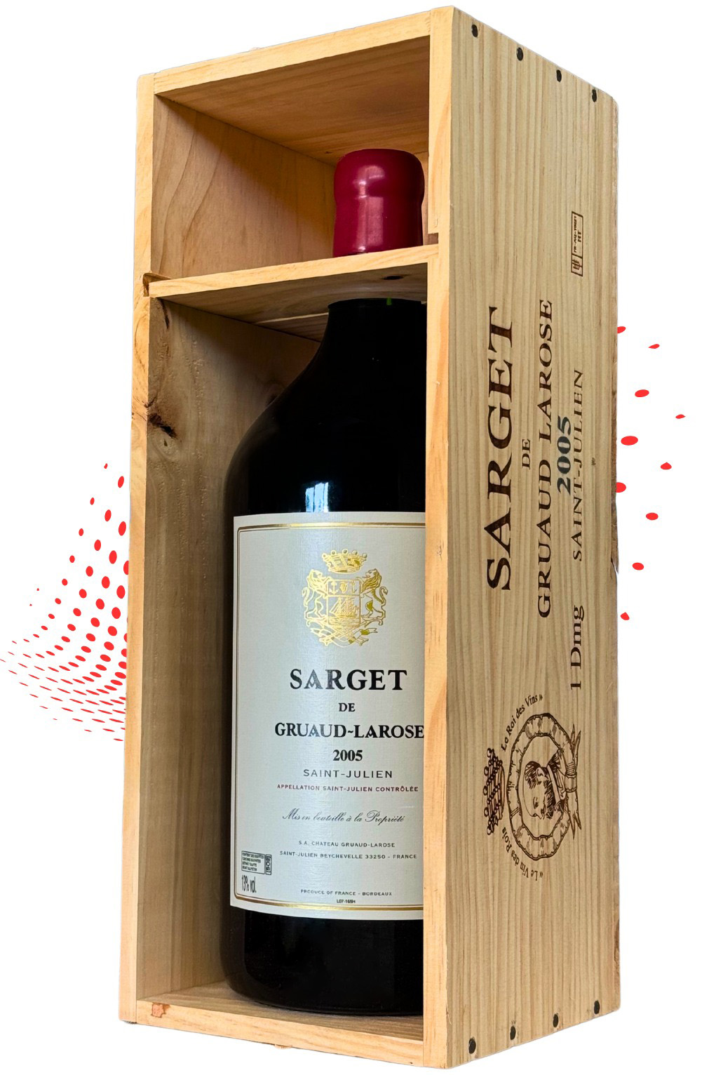 Double magnum Sarget de Gruaud Larose 2005 - Saint-Julien